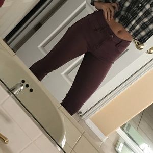 Burgundy American eagles jeans